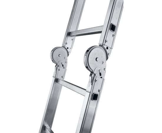 Алюминиевая профессиональная четырехсекционная шарнирная лестница Алюмет Серия Т4 Т 444 – изображение 5