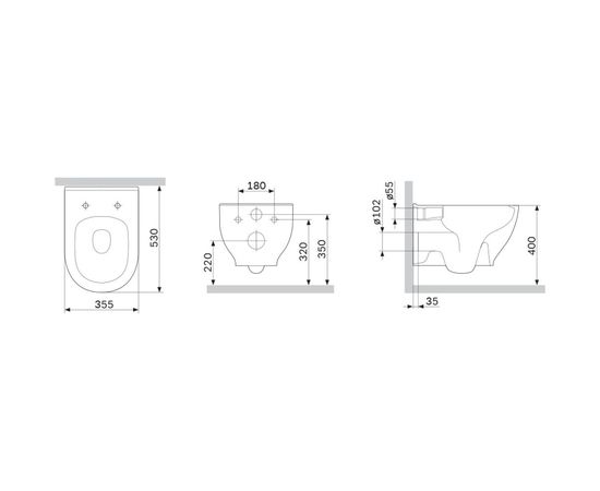 Подвесной унитаз AM.PM Like FlashClean с сиденьем микролифт C801701SC – изображение 5