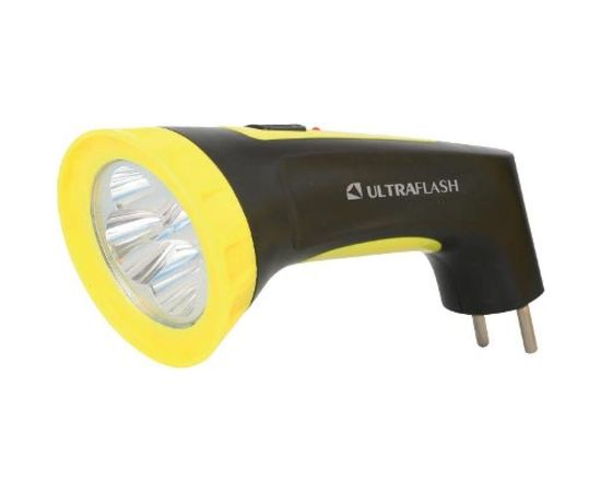 Аккумуляторный фонарь Ultraflash LED3804M 220В, черный/желтый, 4 LED, SLA, пластик, коробка 12867 