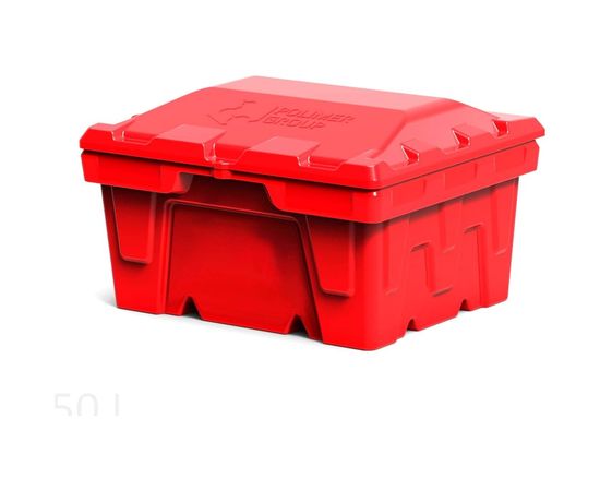 Ящик 250 л с крышкой POLIMER GROUP цвет красный FB15 