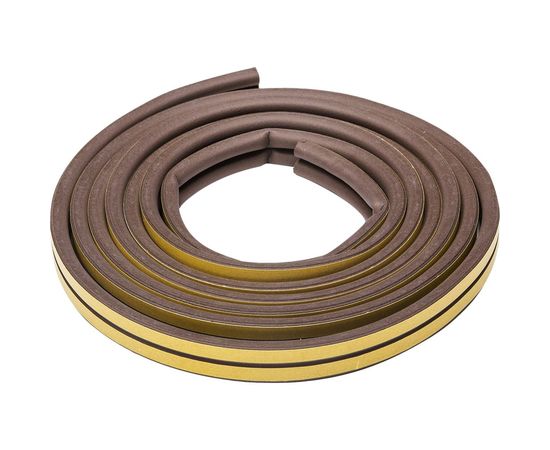 Самоклеящийся уплотнитель Зубр резиновый профиль D коричневый 6 м 40930-006 