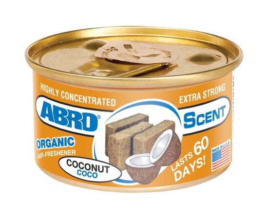 Ароматизатор на панель без крышки ABRO INDUSTRIES INC Органик кокос AS-560-CO 