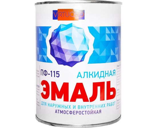 Эмаль VIRTUOSO ПФ-115 ГОСТ серая 2,4 кг RAL-7046 11588794 