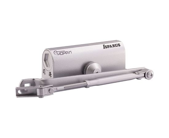 Доводчик ISPARUS ISP 430 от 50 до 110 кг, морозостойкий, серебро 16821 