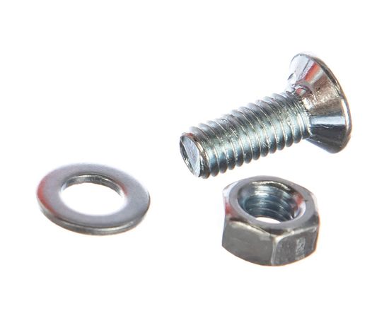Винт Tech-Krep DIN965 с потайной головкой, оцинкованный M6х16 + гайка + шайба 10 шт - пакет Tec 114064 