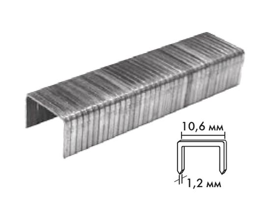 Скобы прямоугольные Тип 140 (1000 шт; 14 мм) Biber 85825 тов-075414 