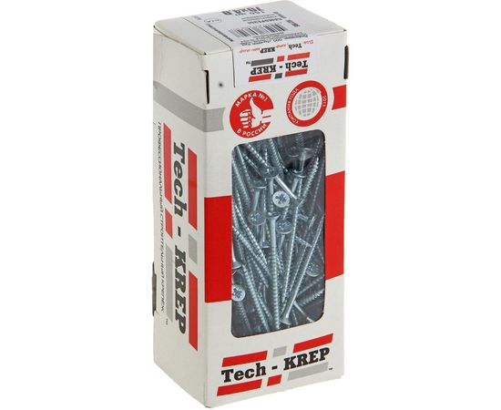 Универсальный саморез Tech-Krep 70х4,0 мм 150 шт оцинкованный, коробка с окном 102186 – изображение 2