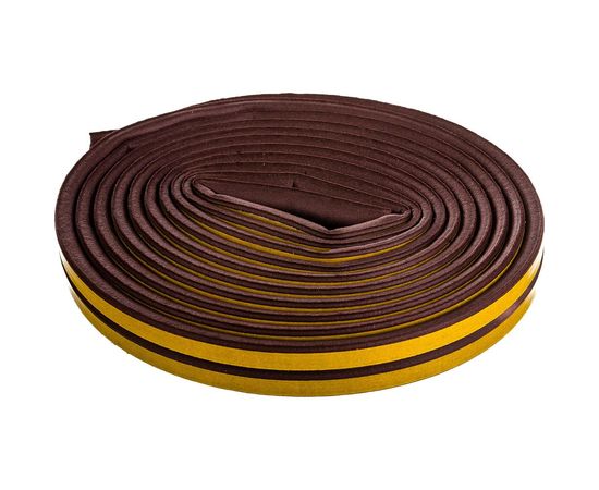 Самоклеящийся уплотнитель Зубр резиновый профиль D коричневый 6 м 40930-006 – изображение 2