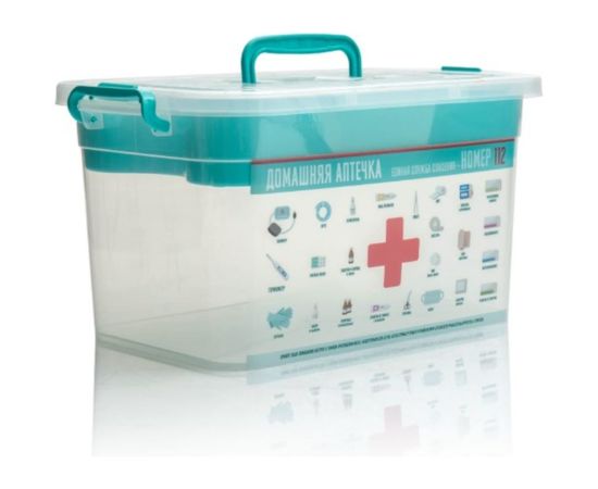 Контейнер для медикаментов Полимербыт Домашний Доктор 10 л, с вкладышем, 355х235х190 мм 63281003 – изображение 2