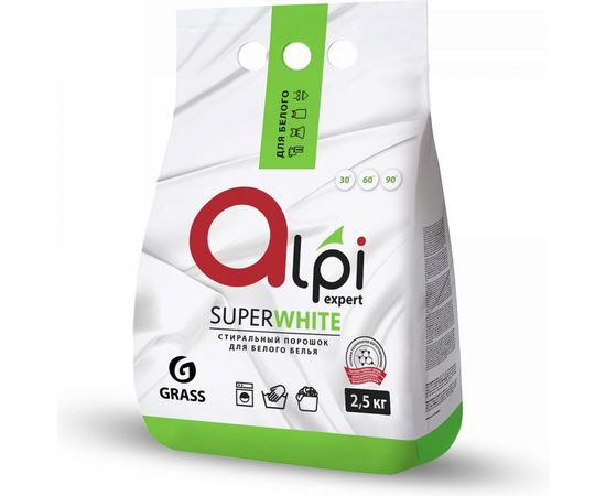 Стиральный порошок Grass Alpi Expert для белого белья 2,5 кг 125399 