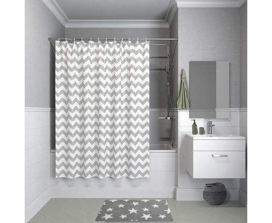 Штора для ванной комнаты IDDIS, 180*180см, полиэстер, B07P118i11 