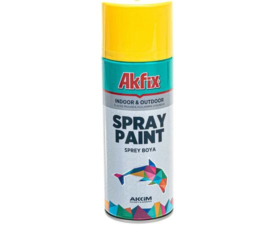 Аэрозольная краска Akfix RAL 1003 желтая глянцевая акриловая 400 мл 423130 