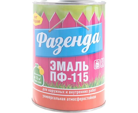 Эмаль Ленинградские краски Фазенда ПФ-115 белая 0,9 кг 24290 