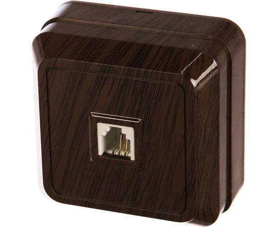 Розетка открытой установки TФ RJ-11 IP20, бук TDM Ладога SQ1801-0041 