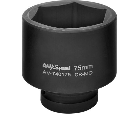 Головка ударная шестигранная удлиненная (75 мм; 1DR) AV Steel AV-740175 