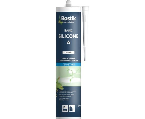 Универсальный силиконовый герметик BOSTIK Basic Silicone A белый, 0.28 л 30607609 