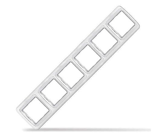 Рамка UNIVersal Валери 6-ти местная, горизонтальная, белая 1038 