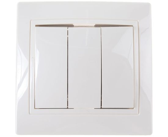 Трехклавишный выключатель TDM слоновая кость Таймыр SQ1814-0103 