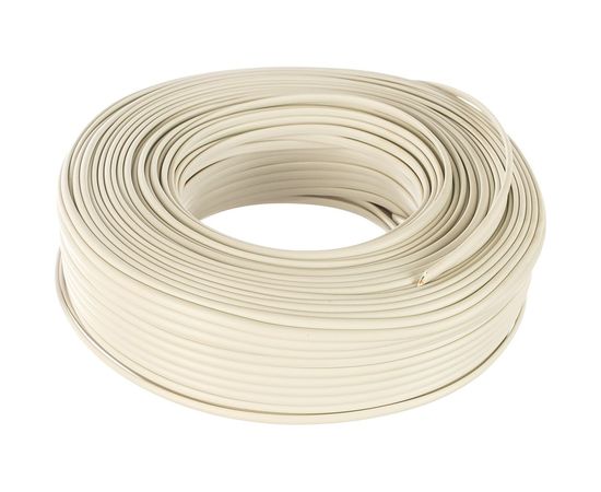 Телефонный кабель REXANT ШТЛП, 2 жилы Cu, белый, бухта 100м 01-5001 