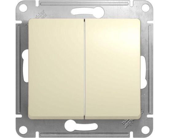 Механизм переключателя Schneider Electric 2-клавишный GLOSSA бежевый SchE GSL000265 