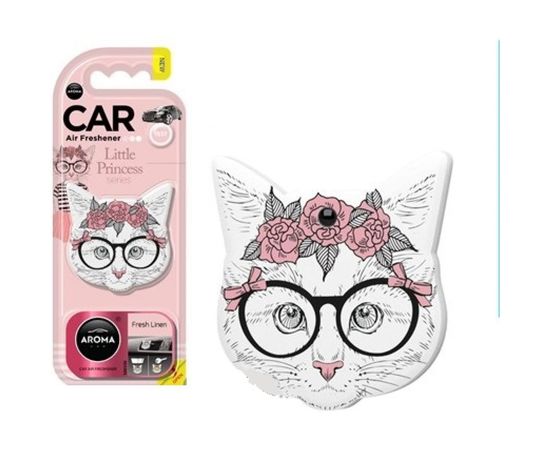 Ароматизатор воздуха Aroma Car Little Princess Cat Fresh Linen 021482 