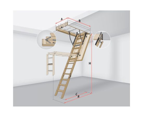 Чердачная лестница FAKRO SMART 60х130 см, высота 305 см 863751 – изображение 7
