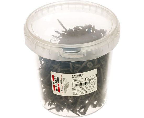 Саморез Tech-Krep 3,5*45 частая резьба 1кг (476 шт.) 125391 – изображение 2