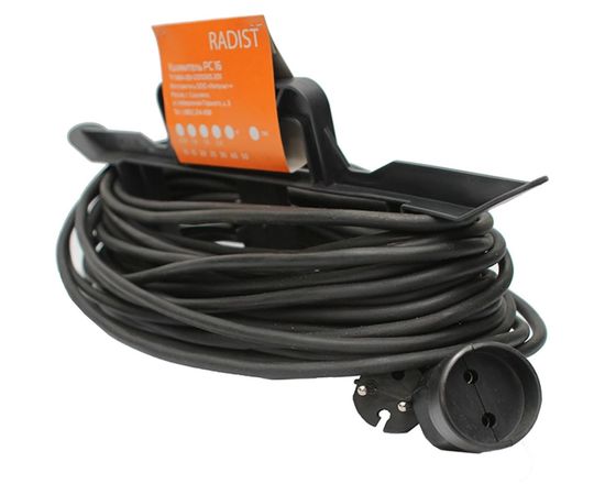 Удлинитель Радист РС16 рамка 6А 1 гнездо 2*0,75 30м чёрный 105 – изображение 2