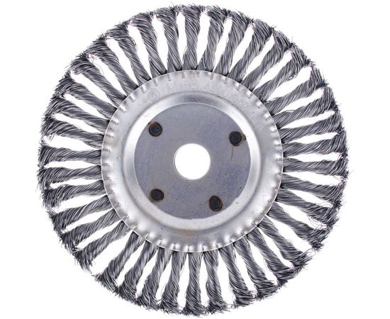 Щетка металлическая дисковая (200х22 мм; крученая проволока) для УШМ ЕРМАК 656-053 – изображение 2