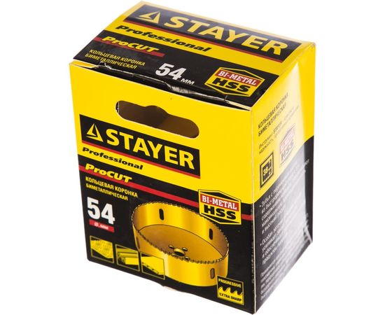 Коронка универсальная биметаллическая PROFESSIONAL (54х38 мм; 5/8) STAYER 29547-054 – изображение 2