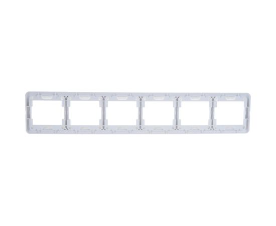 Рамка UNIVersal Валери 6-ти местная, горизонтальная, белая 1038 – изображение 4