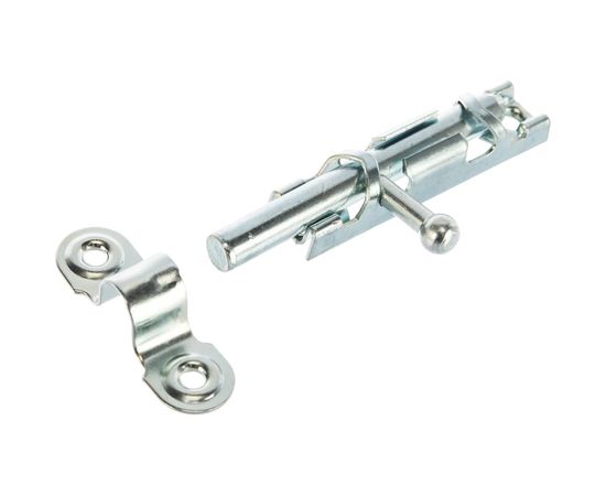 Накладная задвижка Tech-Krep ЗТ 1 64х14,5 круглый ригель D14 мм, L74 мм оцинк. 145093 – изображение 2