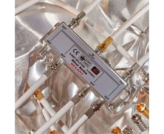 Делитель REXANT ТВ краб x 6 + 7шт. F BOX 5-1000 МГц Silver 05-6104 – изображение 8