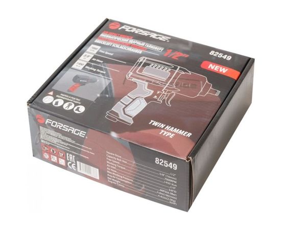 Ударный пневмогайковерт Forsage Twin Hammer 48136 F-82549 – изображение 2