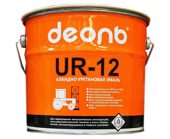 Быстросохнущая автоспецэмаль ДЕОЛЬ UR-12 красная, глянцевая UR12R3 