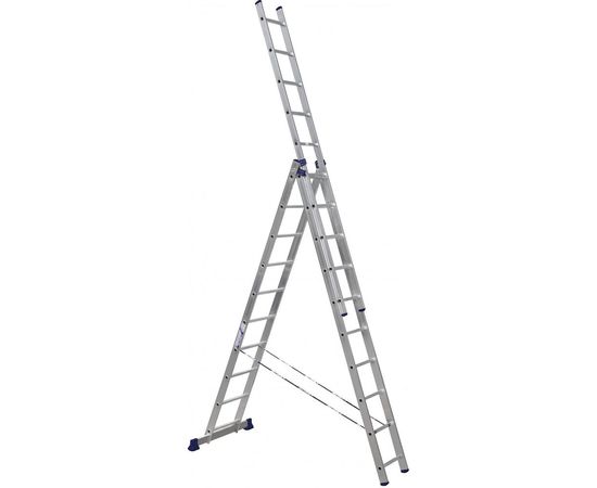 Трехсекционная универсальная алюминиевая лестница Алюмет Серия H3 5310 