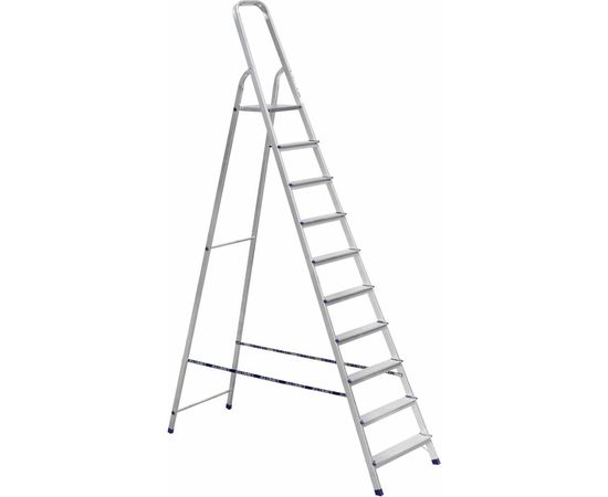 Алюминиевая лестница-стремянка Алюмет матовая, 10 ступеней Ам710 