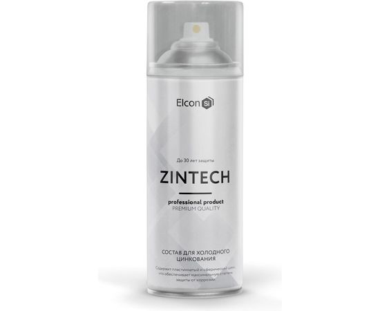 Состав для холодного цинкования Elcon Zintech серый аэрозоль 520мл 00-00002981 