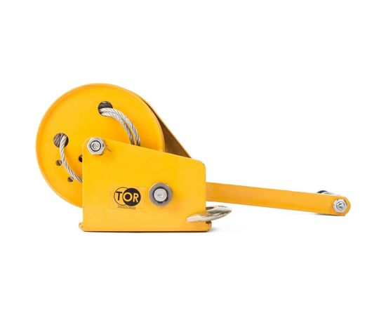Ручная барабанная лебедка TOR ЛБ-1200 (BHW) г/п 0,5 т, длина троса 10 м 113054 