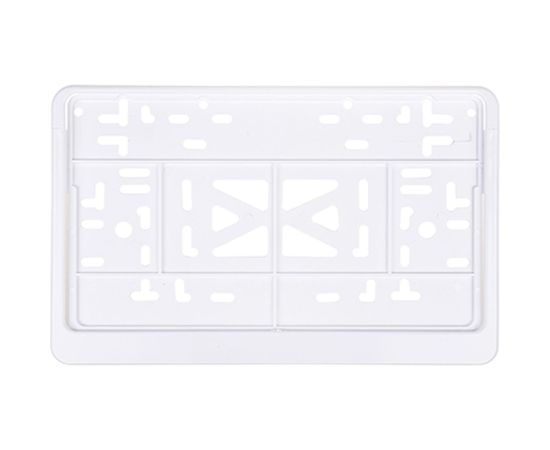 Рамка для номера SKYWAY пластмасса, 290х170 мм, ГОСТ, с защелкой, белая, без надписи, 1 шт. S04102009 