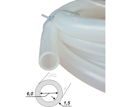 Силиконовый шланг Профитт прозрачный, 6x9 мм, 3 м 9276843 – изображение 4