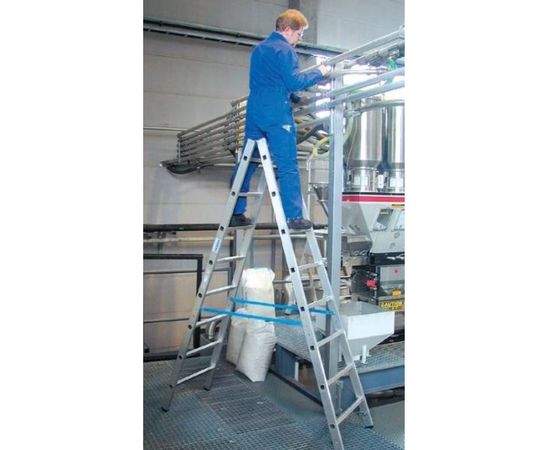 Двусторонняя лестница с перекладинами Krause STABILO 2х10 перекладин 124937 – изображение 2