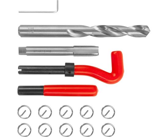 Набор для восстановления резьбы Thorvik TRIS1415 M14x1.5, 15 предметов 53182 – изображение 3