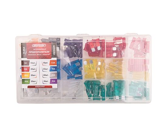 Предохранитель SKYWAY MEDIUM, флажковый, 180 шт., 5-35А, в пластиковой коробке S09302003 – изображение 2