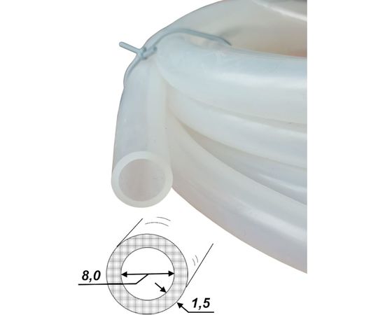 Силиконовый шланг Профитт прозрачный, 8x11 мм, 5 м 9276904 – изображение 4