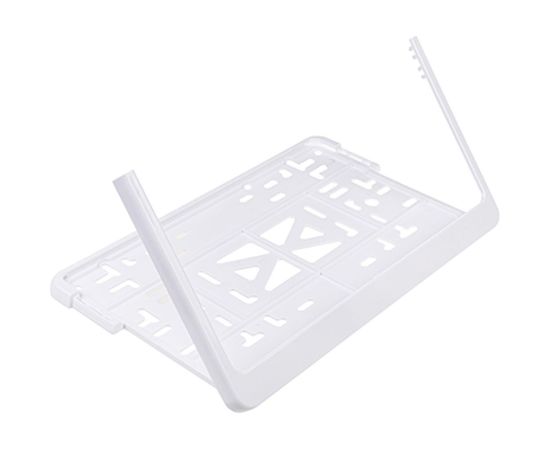 Рамка для номера SKYWAY пластмасса, 290х170 мм, ГОСТ, с защелкой, белая, без надписи, 1 шт. S04102009 – изображение 3