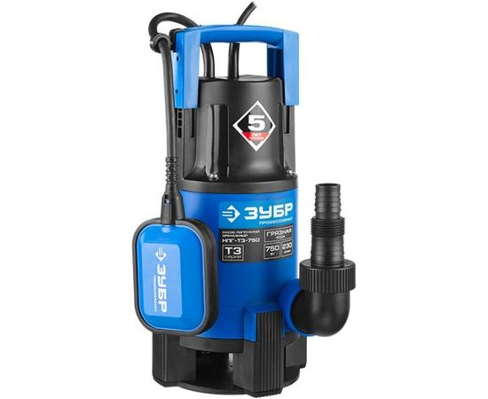 Дренажный насос ЗУБР Профессионал 750 Вт для грязной воды НПГ-Т3-750 – изображение 14