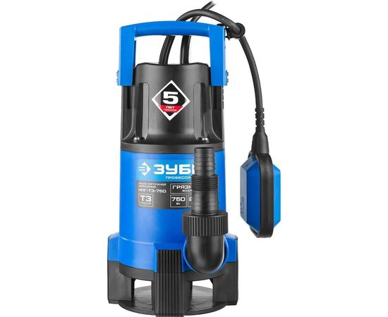 Дренажный насос ЗУБР Профессионал 750 Вт для грязной воды НПГ-Т3-750 – изображение 12