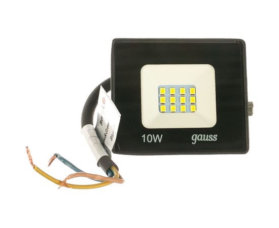 Светодиодный прожектор Gauss Elementary 10W 780lm IP65 6500К черный ПРОМО 613100310P 