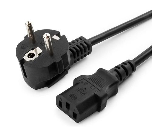 Кабель питания Cablexpert, 1.8м, Schuko- C13, 6А, черный, с заземлением PC-186 